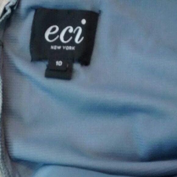 NWT eci Silvery Blue Velvet Dress - Picture 5 of 8